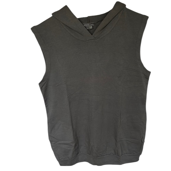 MOCO ECO Tops - NWT Gray Sleeveless  Muscle Tee w hood 
Eco friendly Ladies